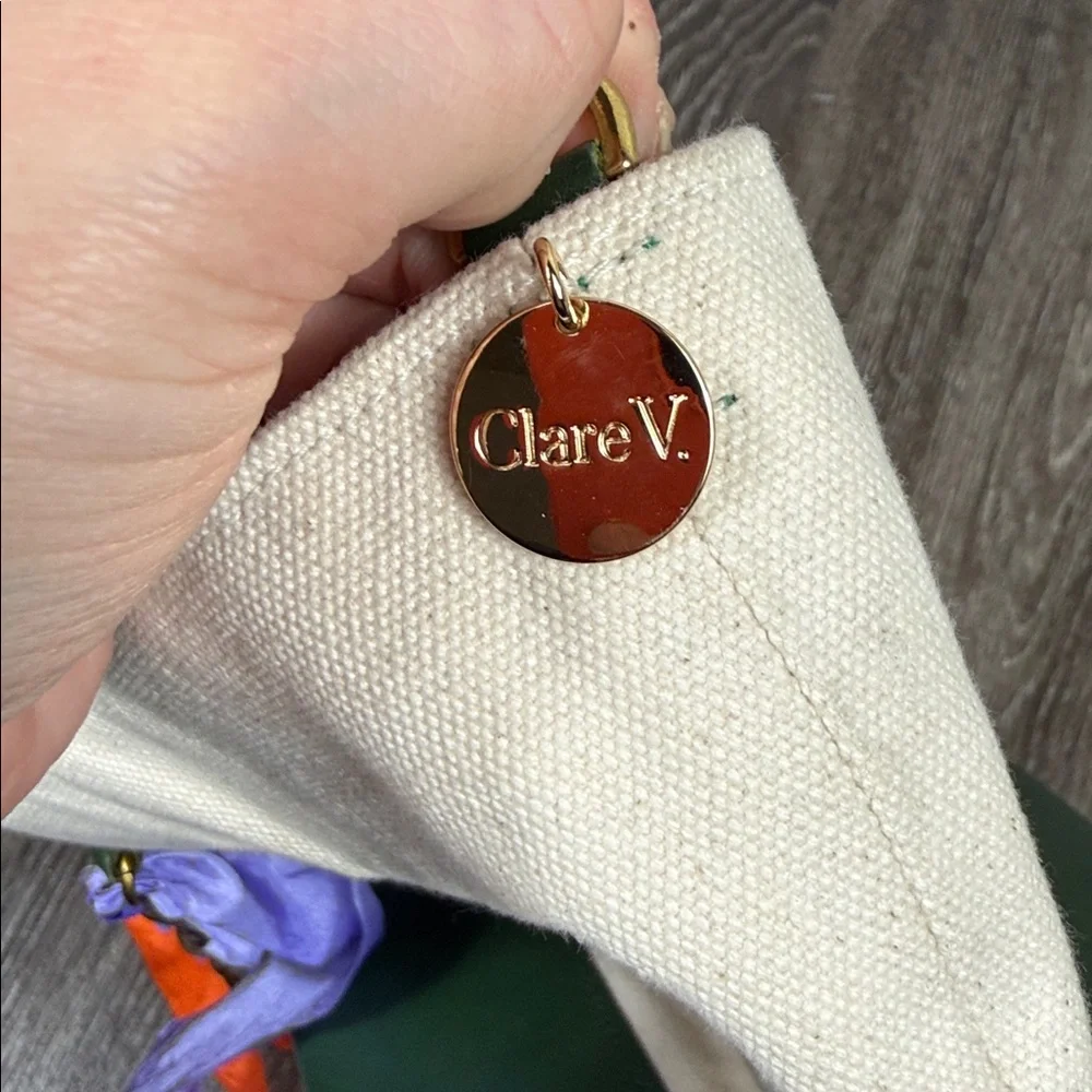 Clare V x Oui Want Limited Editon Leather Trimmed Ribbon Tote - Picture 8 of 14